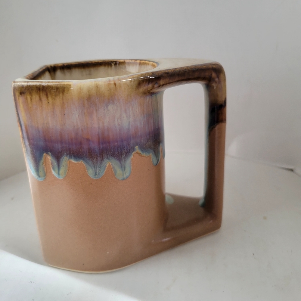 Rodolfo PADILLA Mexico Coffee Mug Cup Stoneware Drip Glaze Art Pottery